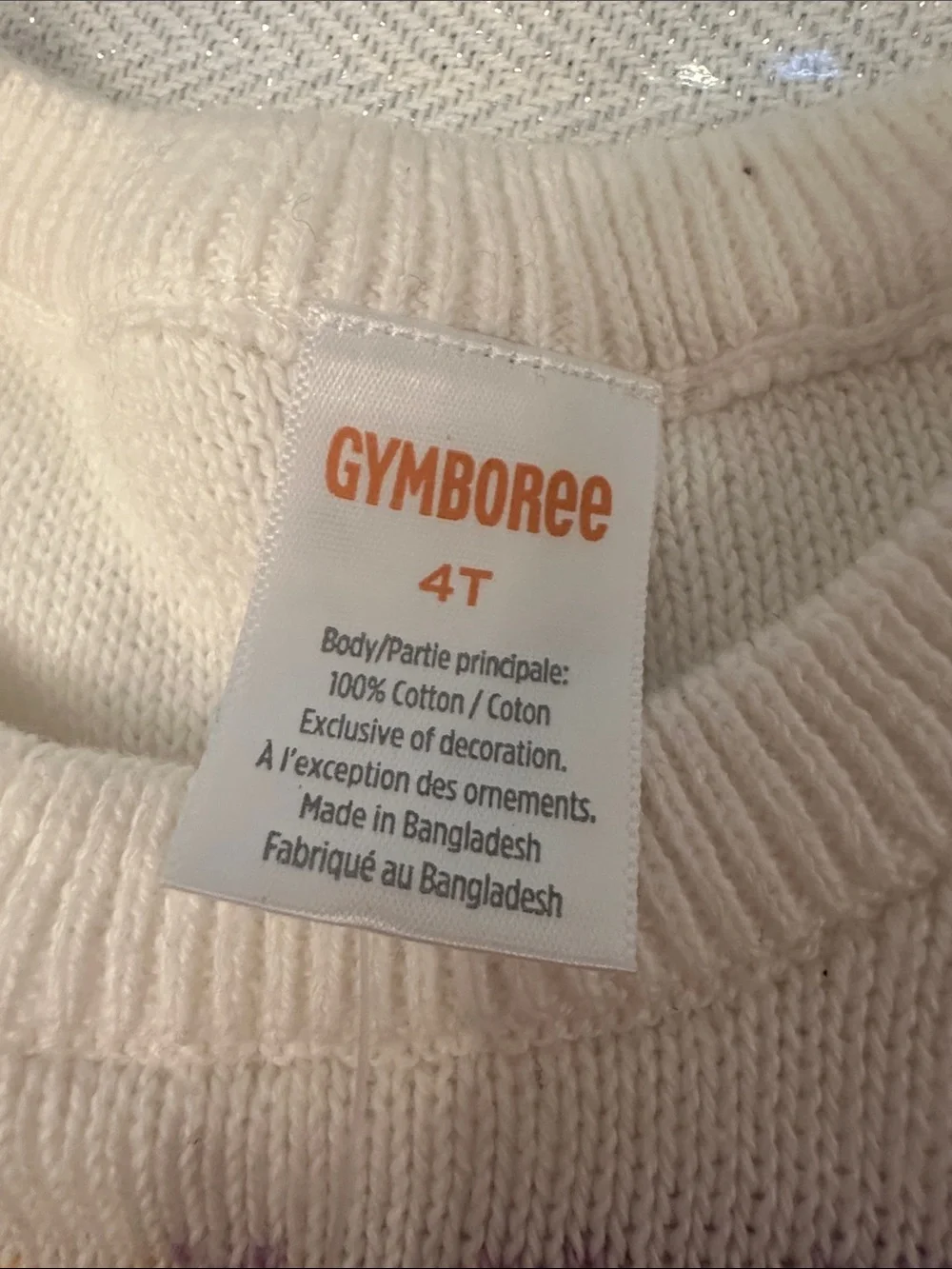 Toddler Girl 4T Gymboree NWT Cream Knit Schoolhouse Dress